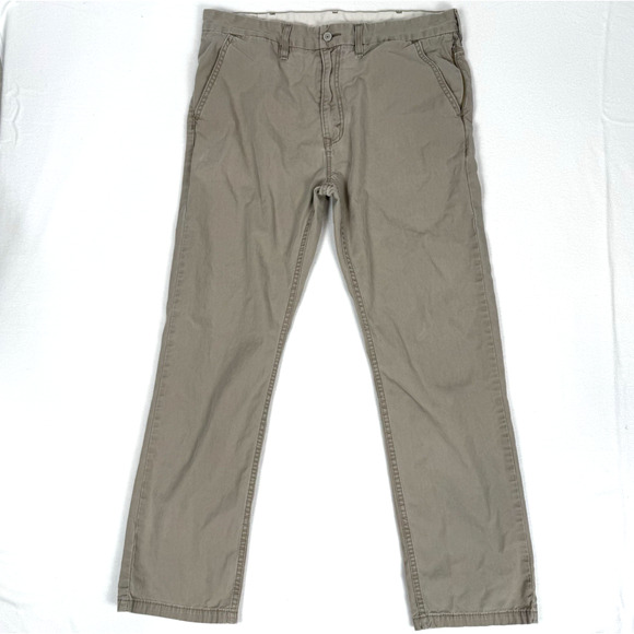 LEVI'S Men's Chinos Slim Fit Pants Light Gray Khaki Cotton Zip Pocket 2012 38x32 - Picture 1 of 12